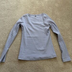 Uniqlo Women's Lavender / light purple Ribbed Long Sleeve Top